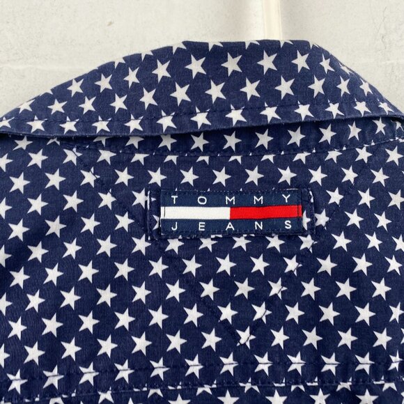 Tommy Hilfiger Men's Shirt Short Sleeve Large Star-Patterned - Picture 6 of 9